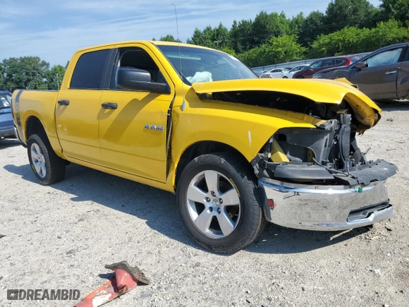 2009 Dodge Ram 1500 SLT with VIN 1D3HB13PX9S708101, listed as a Copart auction lot 60746144 with 0 mi miles and Salvage Title. Bid and sale history available at carsss.com. Image 4.