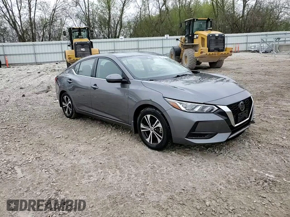 2021 Nissan Sentra SV with VIN 3N1AB8CV0MY242631, listed as a Copart auction lot 55061525 with 32,762 mi miles and Salvage Title. Bid and sale history available at DreamBid. Image 14.