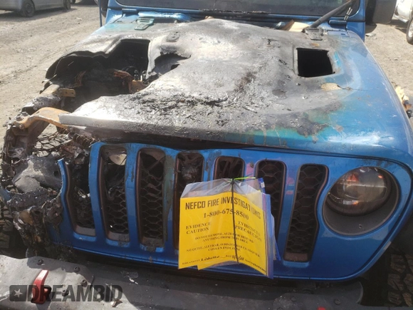 2022 Jeep Wrangler Unlimited Rubicon with VIN 1C4JJXFM7NW237044, listed as a Copart auction lot 68004203 with Not provided miles and Salvage title. Bid and sale history available at DreamBid. Image 11.