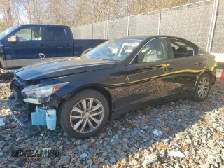 2017 Infiniti Q50 2.0t Sport with VIN JN1CV7ARXHM682154, listed as a Copart auction lot 79536634 with 0 mi miles and Salvage Title. Bid and sale history available at carsss.com. Image 1.