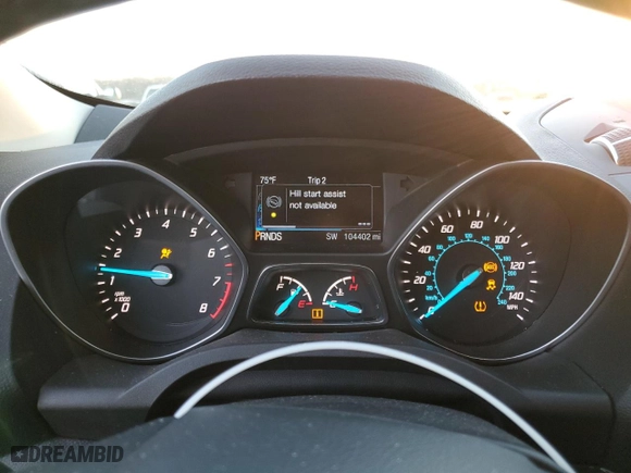 2015 Ford Escape Titanium with VIN 1FMCU9J90FUB54157, listed as a Copart auction lot 43222725 with 104,402 mi miles and Salvage Title. Bid and sale history available at carsss.com. Image 9.