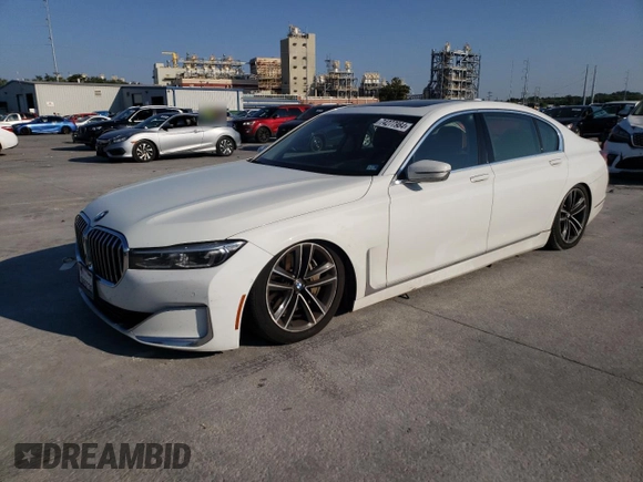 2020 BMW 7 Series 750i xDrive with VIN WBA7U2C02LGM27246, listed as a Copart auction lot 74277984 with 120,790 mi miles and Salvage Title. Bid and sale history available at carsss.com. Image 1.