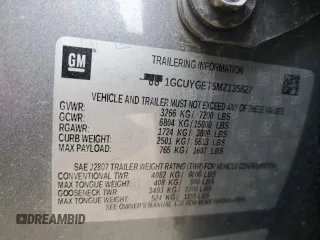 2021 Chevrolet Silverado 1500 LTZ with VIN 1GCUYGET5MZ135627, listed as a Copart auction lot 46025674 with Not Provided miles and Salvage Title. Bid and sale history available at DreamBid. Image 12.