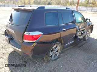 2012 Toyota Highlander Limited with VIN 5TDDK3EH2CS095433, listed as a IAAI auction lot 41833700 with 118,446 mi miles. Bid and sale history available at carsss.com. Image 4.