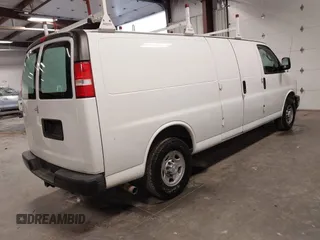 2017 Chevrolet Express Cargo Van with VIN 1GCWGBFF3H1186362, listed as a IAAI auction lot 41943220 with 163,229 mi miles. Bid and sale history available at carsss.com. Image 4.
