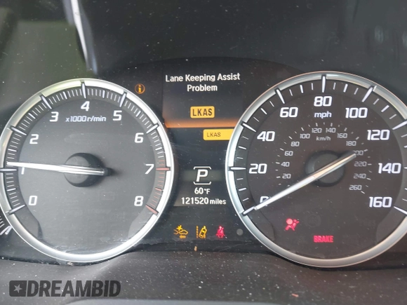 2016 Acura MDX w/Tech with VIN 5FRYD3H47GB020014, listed as a IAAI auction lot 41931725 with 121,520 mi miles. Bid and sale history available at carsss.com. Image 7.