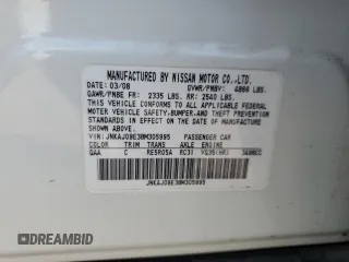 2008 Infiniti EX Journey with VIN JNKAJ09E38M305995, listed as a Copart auction lot 76916694 with 149,586 mi miles and Salvage Title. Bid and sale history available at DreamBid. Image 13.