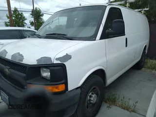 2011 Chevrolet Express Cargo Van with VIN 1GCWGFBA4B1130889, listed as a IAAI auction lot 42071892 with 340,031 mi miles. Bid and sale history available at carsss.com. Image 2.