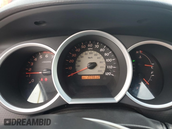 2008 Toyota Tacoma PreRunner with VIN 3TMKU72N28M017714, listed as a Copart auction lot 56787395 with 209,832 mi miles and Salvage title. Bid and sale history available at DreamBid. Image 9.
