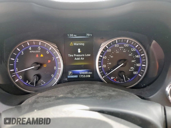 2017 Infiniti Q50 Red Sport 400 with VIN JN1FV7AP2HM851093, listed as a Copart auction lot 50955125 with 59,688 mi miles and Clean title. Bid and sale history available at DreamBid. Image 9.