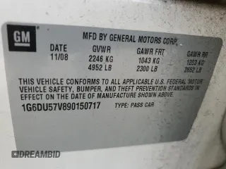 2009 Cadillac CTS RWD w/1SB with VIN 1G6DU57V890150717, listed as a Copart auction lot 70182064 with 196,989 mi miles and Salvage Title. Bid and sale history available at carsss.com. Image 15.