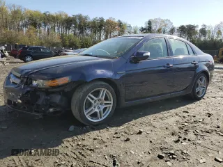 2007 Acura TL with VIN 19UUA66287A027141, listed as a Copart auction lot 52120285 with 207,838 mi miles and Salvage Title. Bid and sale history available at carsss.com. Image 1.