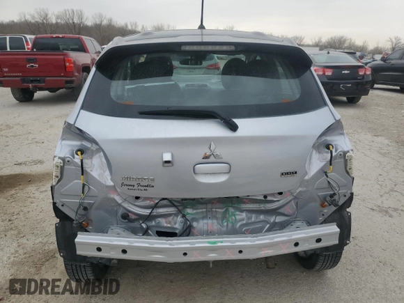 2023 Mitsubishi Mirage Black Edition with VIN ML32AWHJ7PH006897, listed as a Copart auction lot 48814125 with 25,132 mi miles and Salvage title. Bid and sale history available at DreamBid. Image 6.