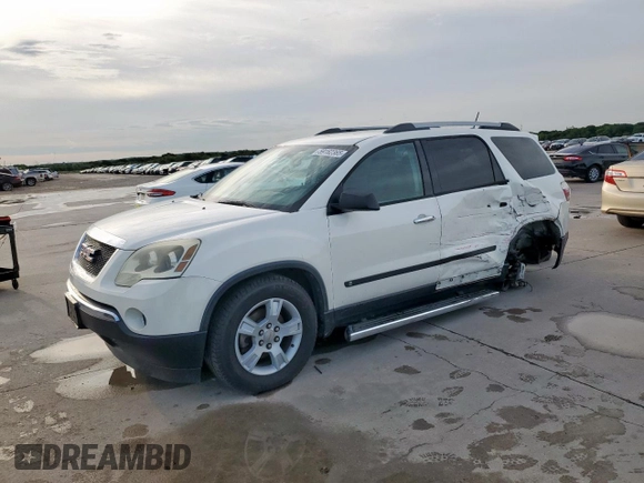 2010 GMC Acadia SL with VIN 1GKLRKED7AJ131937, listed as a Copart auction lot 59162365 with Not provided miles and Salvage title. Bid and sale history available at DreamBid. Image 1.