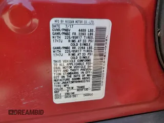 2017 Nissan Rogue S with VIN JN8AT2MT6HW403702, listed as a Copart auction lot 46864555 with 66,035 mi miles and Salvage Title. Bid and sale history available at carsss.com. Image 15.