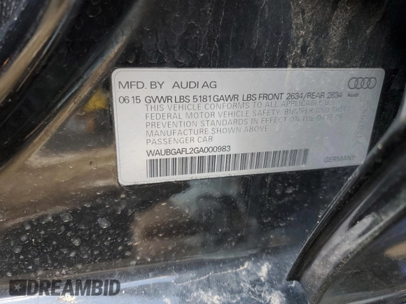 2016 Audi S4 Premium Plus z VIN WAUBGAFL2GA000983, wystawiony jako Copart lot #51677285 z przebiegiem 63 469 mil mil oraz Szkoda całkowita • Salvage title. Historia ofert i sprzedaży dostępna na DreamBid. Obrazek 14.