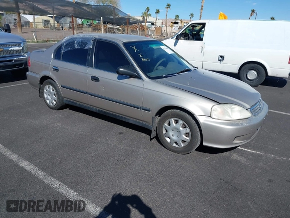 2000 Honda Civic LX with VIN 1HGEJ6672YL053837, listed as a IAAI auction lot 41778864 with 368,139 mi miles. Bid and sale history available at carsss.com. Image 1.