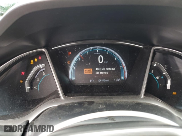 2018 Honda Civic Sedan EX with VIN 2HGFC2F72JH581873, listed as a Copart auction lot 48996235 with 109,440 mi miles and Salvage Title. Bid and sale history available at carsss.com. Image 9.