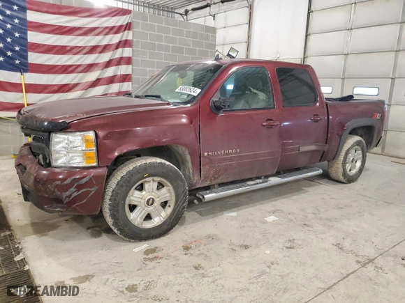 2009 Chevrolet Silverado 1500 LTZ with VIN 3GCEK33MX9G230914, listed as a Copart auction lot 83002624 with 0 mi miles and Salvage Title. Bid and sale history available at carsss.com. Image 1.