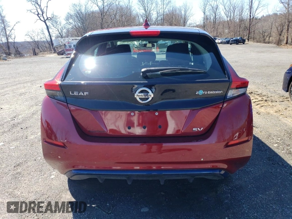 2021 Nissan LEAF SV with VIN 1N4AZ1CV6MC556928, listed as a Copart auction lot 50167985 with 39,076 mi miles and Salvage title. Bid and sale history available at DreamBid. Image 6.