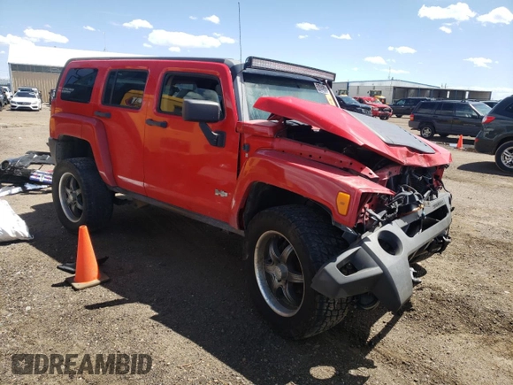 2007 Hummer H3 SUV with VIN 5GTDN13E378107824, listed as a Copart auction lot 56253784 with 172,007 mi miles and Salvage Title. Bid and sale history available at carsss.com. Image 4.