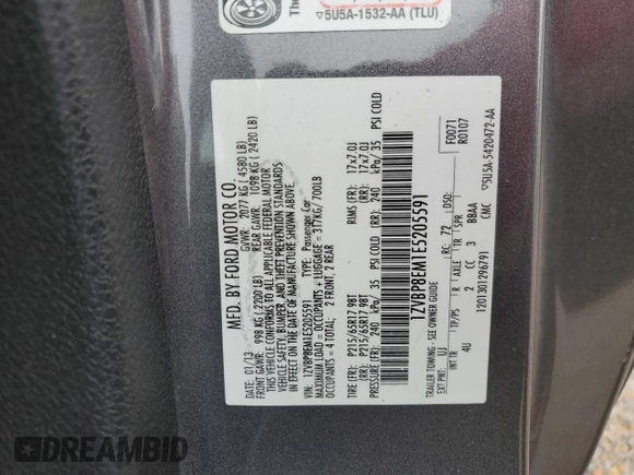 2014 Ford Mustang V6 with VIN 1ZVBP8EM1E5205591, listed as a Copart auction lot 87400314 with 102,002 mi miles and Salvage Title. Bid and sale history available at carsss.com. Image 14.