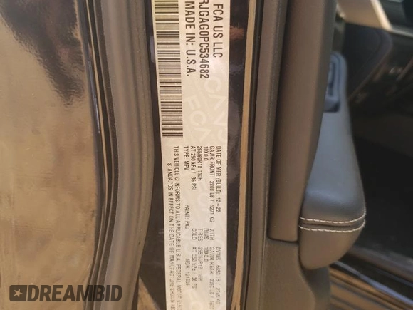 2023 Jeep Grand Cherokee Laredo with VIN 1C4RJGAG0PC534682, listed as a Copart auction lot 56981675 with 16,749 mi miles and Salvage title. Bid and sale history available at DreamBid. Image 14.