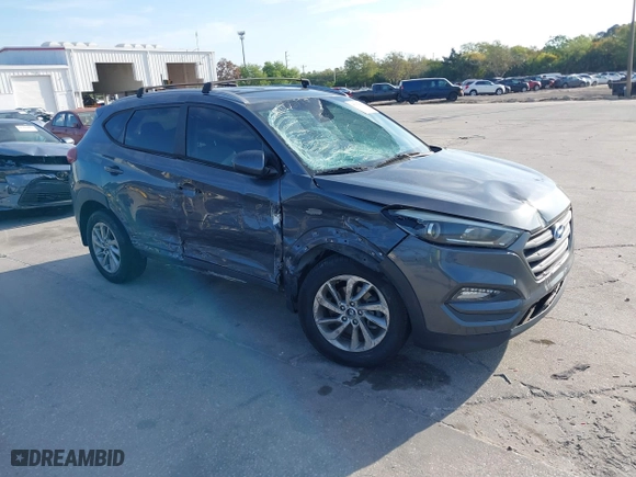 2016 Hyundai Tucson SE with VIN KM8J33A44GU209299, listed as a IAAI auction lot 41793611 with 42,417 mi miles. Bid and sale history available at carsss.com. Image 1.