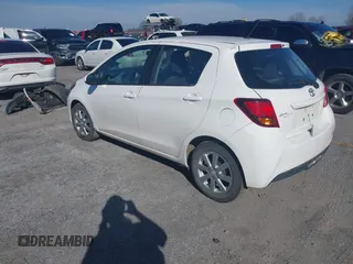 2015 Toyota Yaris L with VIN VNKKTUD37FA019862, listed as a IAAI auction lot 41481374 with 106,041 mi miles. Bid and sale history available at carsss.com. Image 3.