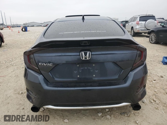 2020 Honda Civic Sedan EX-L with VIN 19XFC1F74LE015365, listed as a Copart auction lot 44965985 with 55,463 mi miles and Salvage Title. Bid and sale history available at carsss.com. Image 6.