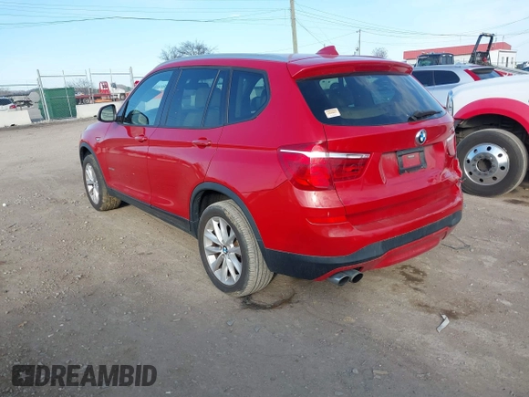 2015 BMW X3 xDrive28i z VIN 5UXWX9C5XF0D52529, wystawiony jako IAAI lot #41538442 z przebiegiem 134 971 mil mil oraz . Historia ofert i sprzedaży dostępna na DreamBid. Obrazek 3.