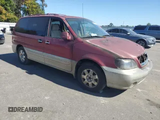 2003 Kia Sedona LX with VIN KNDUP131636364111, listed as a Copart auction lot 77393214 with 0 mi miles and Salvage Title. Bid and sale history available at carsss.com. Image 4.