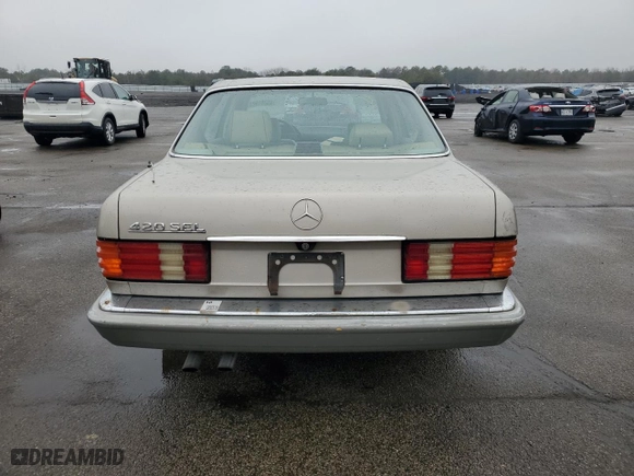 1989 Mercedes-Benz 420 Series 420SEL with VIN WDBCA35E1KA465561, listed as a Copart auction lot 61400034 with 95852 miles and Non Repairable. Bid and sale history available at carsss.com. Image 6.