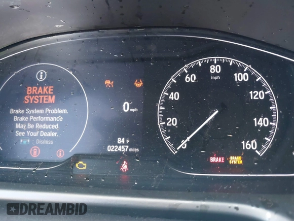 2021 Honda Accord Touring with VIN 1HGCV2F92MA024124, listed as a IAAI auction lot 42353443 with 22,457 mi miles and . Bid and sale history available at DreamBid. Image 7.