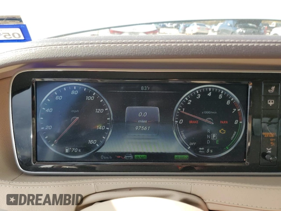 2017 Mercedes-Benz S 550e with VIN WDDUG6DB2HA316894, listed as a Copart auction lot 85319614 with 97,561 mi miles and Salvage Title. Bid and sale history available at DreamBid. Image 9.