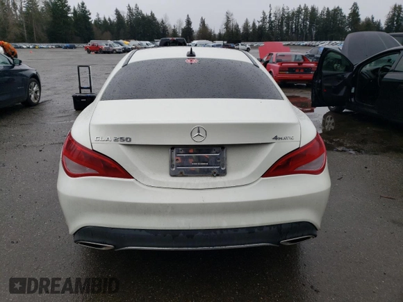 2017 Mercedes-Benz CLA 250 with VIN WDDSJ4GB0HN492621, listed as a Copart auction lot 45996715 with 110,630 mi miles and Salvage Title. Bid and sale history available at DreamBid. Image 6.