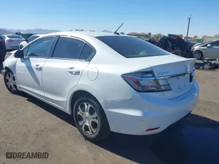 2014 Honda Civic Hybrid with VIN 19XFB4F27EE001410, listed as a IAAI auction lot 41397447 with 124,685 mi miles. Bid and sale history available at carsss.com. Image 3.