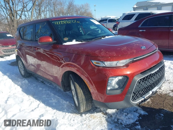 2020 Kia Soul LX with VIN KNDJ23AU6L7097430, listed as a IAAI auction lot 41288206 with 74,398 mi miles. Bid and sale history available at carsss.com. Image 1.
