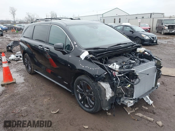 2021 Toyota Sienna XSE with VIN 5TDDRKEC7MS036230, listed as a IAAI auction lot 41454720 with 49,650 mi miles and . Bid and sale history available at DreamBid. Image 1.