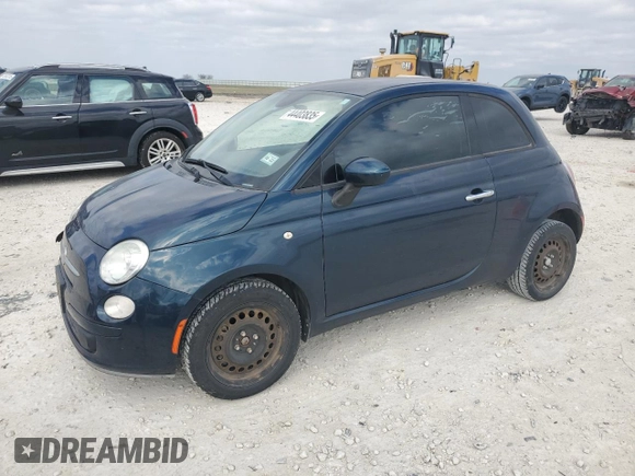 2014 FIAT 500 Pop with VIN 3C3CFFAR2ET184979, listed as a Copart auction lot 44403835 with 51,419 mi miles and Salvage Title. Bid and sale history available at carsss.com. Image 1.