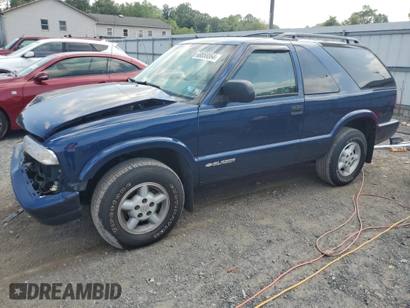 2000 Chevrolet Blazer LS with VIN 1GNCT18W3YK104430, listed as a Copart auction lot 68858864 with 47,342 mi miles and Salvage title. Bid and sale history available at DreamBid. Image 1.