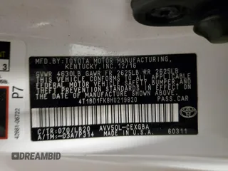 2017 Toyota Camry Hybrid LE with VIN 4T1BD1FK8HU219820, listed as a Copart auction lot 48812825 with 83,167 mi miles and Salvage Title. Bid and sale history available at carsss.com. Image 14.