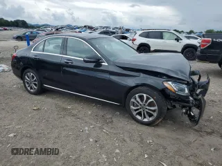 2017 Mercedes-Benz C 300 with VIN 55SWF4KB7HU217300, listed as a Copart auction lot 58961125 with 101,054 mi miles and Salvage title. Bid and sale history available at DreamBid. Image 4.