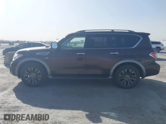 2017 Nissan Armada Platinum with VIN JN8AY2NF1H9302575, listed as a IAAI auction lot 41826613 with 109,914 mi miles. Bid and sale history available at carsss.com. Image 14.