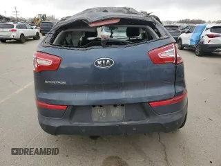 2011 Kia Sportage LX with VIN KNDPB3A27B7100410, listed as a Copart auction lot 48421055 with 86,132 mi miles and Salvage Title. Bid and sale history available at carsss.com. Image 6.