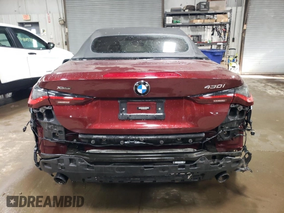 2023 BMW 4 Series 430i xDrive with VIN WBA43AT00PCL85060, listed as a Copart auction lot 44285914 with 11,394 mi miles and . Bid and sale history available at DreamBid. Image 6.