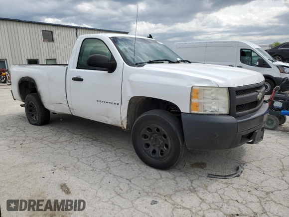 2008 Chevrolet Silverado 1500 Work Truck with VIN 1GCEC14X08Z129342, listed as a Copart auction lot 54221625 with 0 mi miles and Clean Title. Bid and sale history available at carsss.com. Image 4.