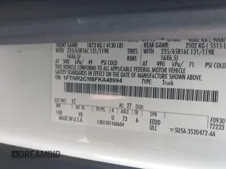 2015 Ford Transit Cargo z VIN 1FTNR2CM8FKA48994, wystawiony jako IAAI lot #42530112 z przebiegiem 207 506 mil mil oraz . Historia ofert i sprzedaży dostępna na DreamBid. Obrazek 9.