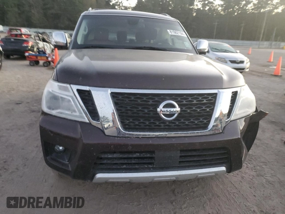 2017 Nissan Armada SV with VIN JN8AY2ND1H9005028, listed as a Copart auction lot 81962194 with 86,682 mi miles and Salvage Title. Bid and sale history available at carsss.com. Image 5.