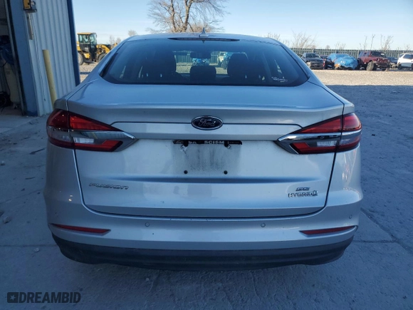 2019 Ford Fusion Hybrid SE with VIN 3FA6P0LU5KR117165, listed as a Copart auction lot 48202045 with 167,885 mi miles and Salvage Title. Bid and sale history available at carsss.com. Image 6.